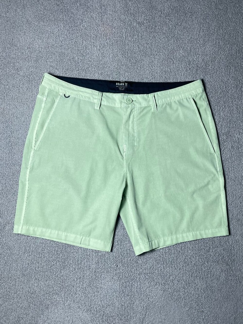 Roark Hytide Hybrid 8" Shorts Green Quick Dry Stretch Hiking Outdoors Mens 38